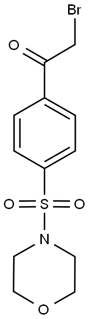 2-BROMO-1-[4-(MORPHOLIN-4-YLSULFONYL)PHENYL]ETHANONE 结构式