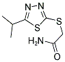 2-[(5-ISOPROPYL-1,3,4-THIADIAZOL-2-YL)SULFANYL]ACETAMIDE 结构式