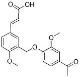 (2E)-3-(3-[(4-ACETYL-2-METHOXYPHENOXY)METHYL]-4-METHOXYPHENYL)-2-PROPENOIC ACID 结构式