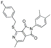 2-(3,4-DIMETHYLPHENYL)-4-[(4-FLUOROBENZYL)THIO]-6-METHYL-1H-PYRROLO[3,4-C]PYRIDINE-1,3(2H)-DIONE 结构式