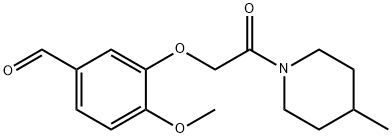 3-Methoxy-4-(2-(4-methylpiperidin-1-yl)-2-oxoethoxy)benzaldehyde