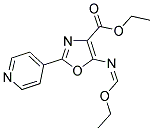 Ethyl 5-{[(1Z)-ethoxymethylene]amino}-2-pyridin-4-yl-1,3-oxazole-4-carboxylate 结构式