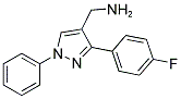 [3-(4-FLUOROPHENYL)-1-PHENYL-1H-PYRAZOL-4-YL]METHYLAMINE 结构式