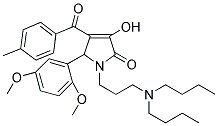 1-(3-(DIBUTYLAMINO)PROPYL)-5-(2,5-DIMETHOXYPHENYL)-3-HYDROXY-4-(4-METHYLBENZOYL)-1H-PYRROL-2(5H)-ONE 结构式