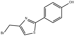 4-(4-溴甲基噻唑-2-基)苯酚 结构式