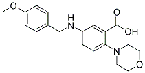 5-[(4-METHOXYBENZYL)AMINO]-2-MORPHOLIN-4-YLBENZOIC ACID 结构式