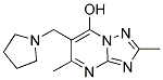 2,5-DIMETHYL-6-(PYRROLIDIN-1-YLMETHYL)[1,2,4]TRIAZOLO[1,5-A]PYRIMIDIN-7-OL 结构式