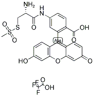 (R)-2-AMINO-2-[(5-FLUORESCEINYL)AMINOCARBONYL]ETHYL METHANETHIOSULFONATE, TRIFLUOROACETATE SALT 结构式