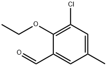 3-氯-2-乙氧基-5-甲基苯甲醛 结构式