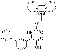 (R)-BIPHENYL-3-YL-[(9H-FLUOREN-9-YLMETHOXYCARBONYLAMINO)]-ACETIC ACID 结构式