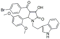 1-(2-(1H-INDOL-3-YL)ETHYL)-4-(4-BROMOBENZOYL)-5-(2,5-DIMETHOXYPHENYL)-3-HYDROXY-1H-PYRROL-2(5H)-ONE 结构式