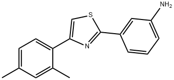 3-[4-(2,4-DIMETHYL-PHENYL)-THIAZOL-2-YL]-PHENYLAMINE 结构式