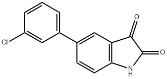 5-(3-Chlorophenyl)-1H-indole-2,3-dione 结构式