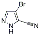 4-BROMO-2H-PYRAZOLE-3-CARBONITRILE 结构式