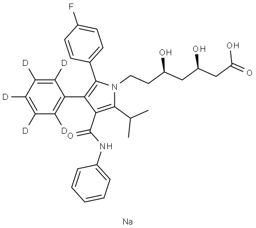 ATORVASTATIN-D5, SODIUM SALT 结构式