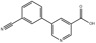 5-(3-氰基苯基)烟酸 结构式