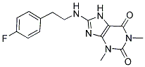 8-{[2-(4-FLUOROPHENYL)ETHYL]AMINO}-1,3-DIMETHYL-3,7-DIHYDRO-1H-PURINE-2,6-DIONE 结构式