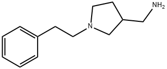 1-(2-苯基乙基)吡咯烷-3-基]甲胺 结构式