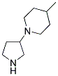 4-METHYL-1-PYRROLIDIN-3-YL-PIPERIDINE 结构式