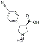 (3S,4R)-4-(4-氰基苯基)吡咯烷-3-羧酸酯酸盐 结构式