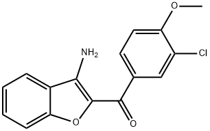 (3-AMINO-1-BENZOFURAN-2-YL)(3-CHLORO-4-METHOXYPHENYL)METHANONE 结构式