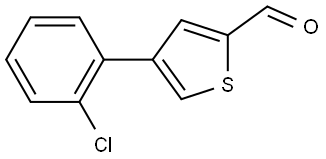 4-(2-氯苯基)-2-噻吩甲醛 结构式