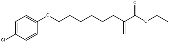 ETHYL 8-(4-CHLOROPHENOXY)-2-METHYLEN-OCTANOATE 结构式
