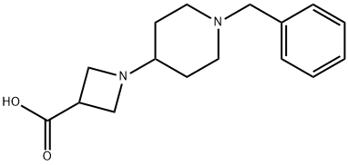 1-(1-苄基哌啶-4-基)氮杂环丁烷-3-羧酸 结构式