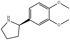 (+)-(R)-2-(3,4-二甲氧基苯基)吡咯烷 结构式