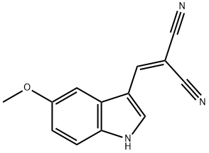 2-((5-甲氧基-1H-吲哚-3-基)亚甲基)丙二腈 结构式