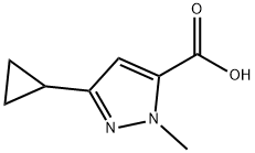 5-环丙基-2-甲基-2H-吡唑-3-甲酸 结构式