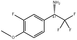 (1S)-2,2,2-三氟-1-(3-氟-4-甲氧基苯基)乙胺 结构式