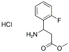 3-AMINO-3-(2-FLUORO-PHENYL)-PROPIONIC ACID METHYL ESTER HYDROCHLORIDE 结构式