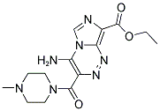 ETHYL 4-AMINO-3-[(4-METHYLPIPERAZIN-1-YL)CARBONYL]IMIDAZO[5,1-C][1,2,4]TRIAZINE-8-CARBOXYLATE 结构式