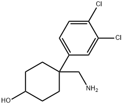 4-(氨甲基)-4-(3,4-二氯苯基)环己醇 结构式