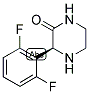 (S)-3-(2,6-DIFLUORO-PHENYL)-PIPERAZIN-2-ONE 结构式