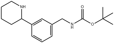 (3-PIPERIDIN-2-YL-BENZYL)-CARBAMIC ACID TERT-BUTYL ESTER 结构式