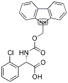 (S)-(2-CHLORO-PHENYL)-[(9H-FLUOREN-9-YLMETHOXYCARBONYLAMINO)]-ACETIC ACID 结构式