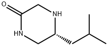 (R)-5-ISOBUTYL-PIPERAZIN-2-ONE 结构式