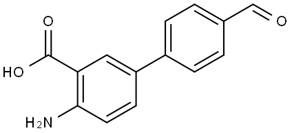 4-氨基-4'-甲酰基[1,1'-联苯]-3-羧酸 结构式