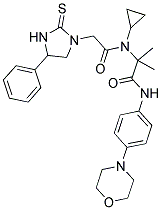 2-(N-CYCLOPROPYL-2-(4-PHENYL-2-THIOXOIMIDAZOLIDIN-1-YL)ACETAMIDO)-2-METHYL-N-(4-MORPHOLINOPHENYL)PROPANAMIDE 结构式