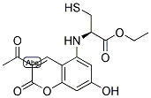 N-(3-ACETYL-7-HYDROXYCOUMARIN-5-AMIDO)-CYSTEINE ETHYL ESTER 结构式