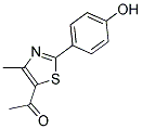 1-[2-(4-HYDROXYPHENYL)-4-METHYL-1,3-THIAZOL-5-YL]ETHANONE 结构式