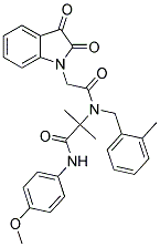 2-[[2-(2,3-DIOXO-2,3-DIHYDRO-1H-INDOL-1-YL)ACETYL](2-METHYLBENZYL)AMINO]-N-(4-METHOXYPHENYL)-2-METHYLPROPANAMIDE 结构式