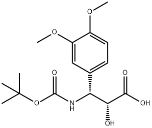 N-BOC-3-(R)-AMINO-2-(R)-HYDROXY-3-(3,4-DIMETHOXY-PHENYL)-PROPIONIC ACID 结构式