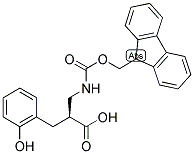 (S)-2-[(9H-FLUOREN-9-YLMETHOXYCARBONYLAMINO)-METHYL]-3-(2-HYDROXY-PHENYL)-PROPIONIC ACID 结构式
