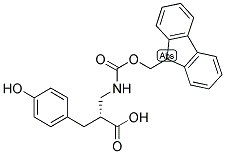 (R)-2-[(9H-FLUOREN-9-YLMETHOXYCARBONYLAMINO)-METHYL]-3-(4-HYDROXY-PHENYL)-PROPIONIC ACID 结构式