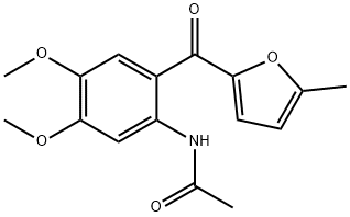 N-[4,5-DIMETHOXY-2-(5-METHYL-FURAN-2-CARBONYL)-PHENYL]-ACETAMIDE 结构式