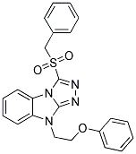 9-(2-PHENOXY-ETHYL)-3-PHENYLMETHANESULFONYL-9H-BENZO[4,5]IMIDAZO[2,1-C][1,2,4]TRIAZOLE 结构式