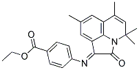 (E)-ETHYL 4-(4,4,6,8-TETRAMETHYL-2-OXO-2H-PYRROLO[3,2,1-IJ]QUINOLIN-1(4H)-YLIDENEAMINO)BENZOATE 结构式